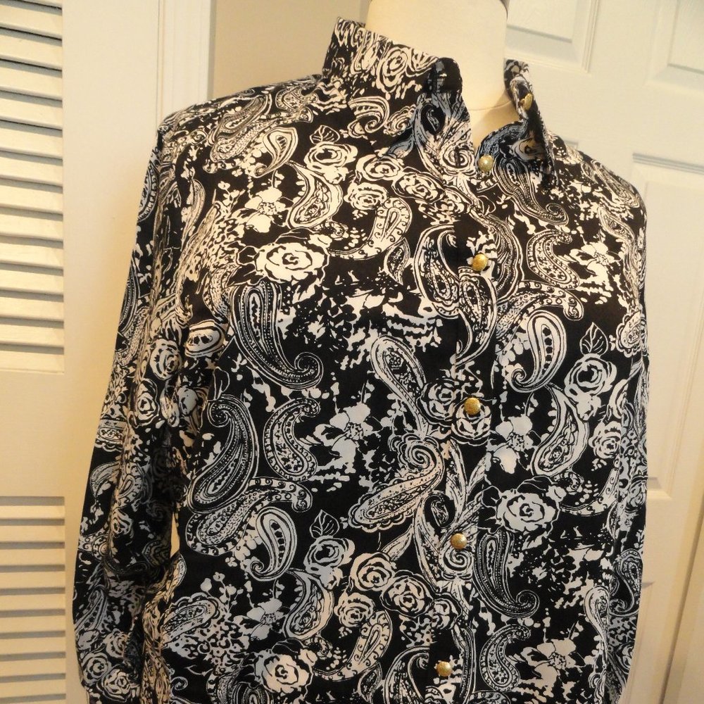 Chaps Paisley Blouse 3x